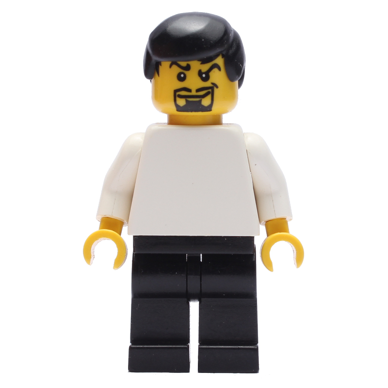 LEGO Soccer Player White Plain Torso, Black Legs 3 (fig-007129)