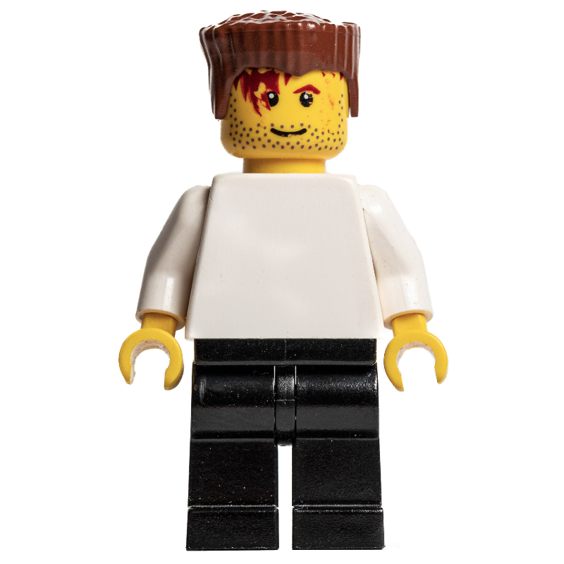 LEGO Soccer Player White Plain Torso, Black Legs 4 (fig-007130)