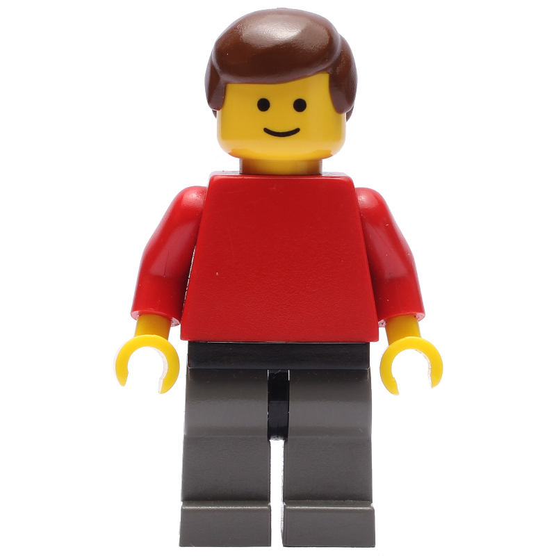 LEGO Man - Red Torso, Dark Grey Legs (fig-007133)
