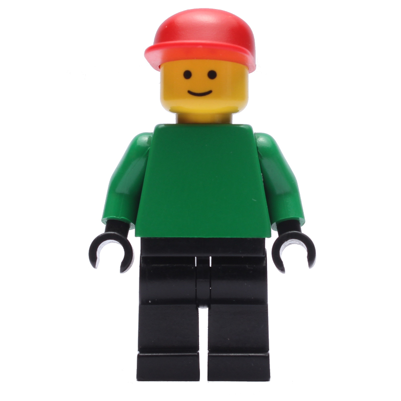 LEGO Soccer Player Goalie Green Torso, Black Legs, Red Cap (fig-007139)