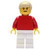 Soccer Player Red Plain Torso, White Legs 8