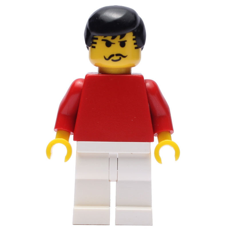 LEGO Soccer Player Red Plain Torso, White Legs 7 (fig-007142)