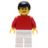 Soccer Player Red Plain Torso, White Legs 7