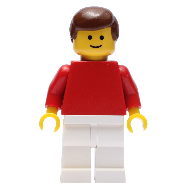 LEGO Soccer Player Red Plain Torso, White Legs 9 (fig-007143)