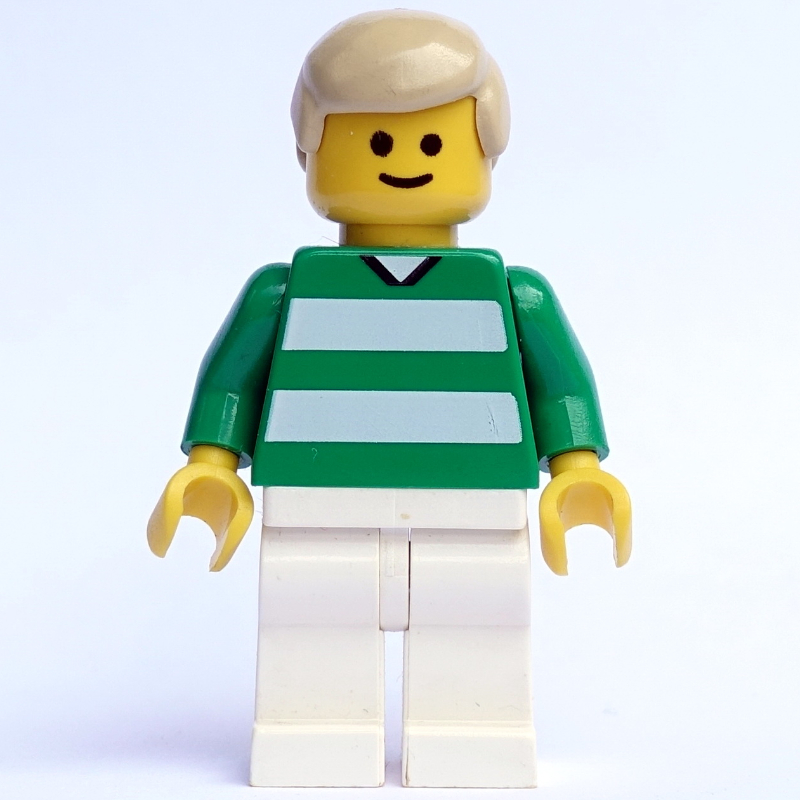LEGO Soccer Player Green Torso, White Legs #18 (fig-007145)