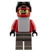 Snowboarder, Red, Dark Gray Legs, White Vest