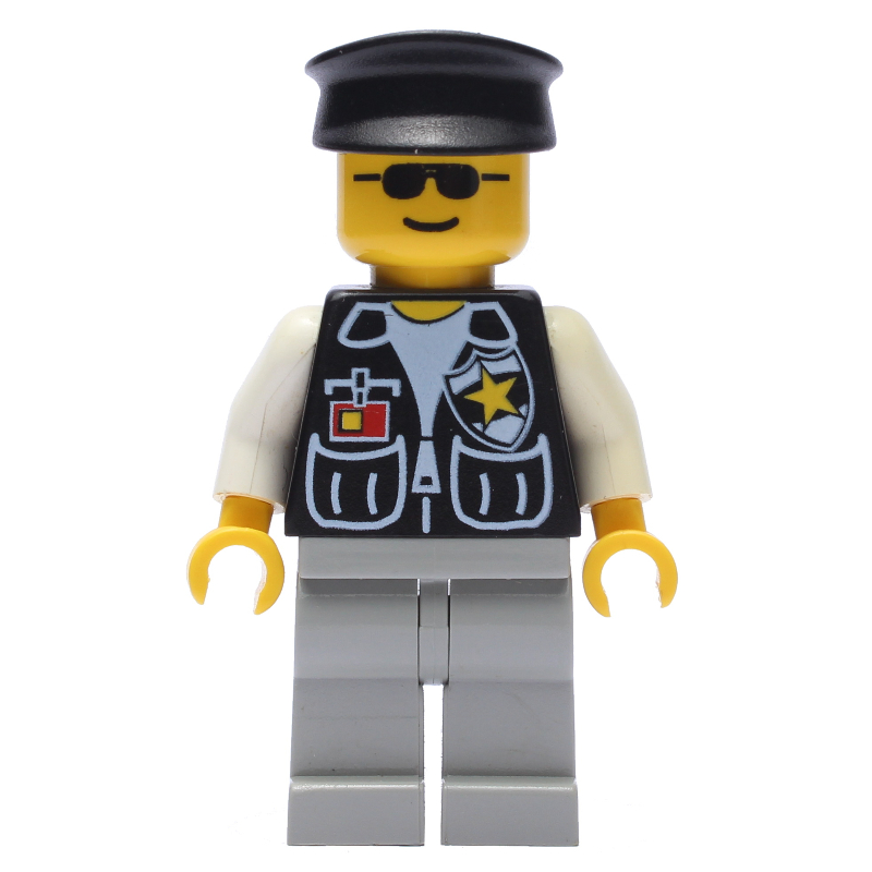 LEGO Police - Black vest, Light Gray Legs, Black Hat (fig-007163)