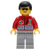 Man - Red Octan Torso, Light Grey Legs