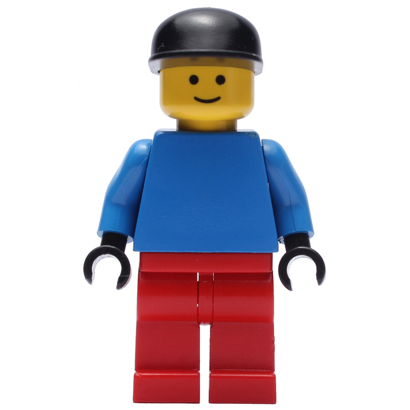 LEGO Soccer Player Goalie Blue Torso, Red Legs, Black Cap (fig-007176)