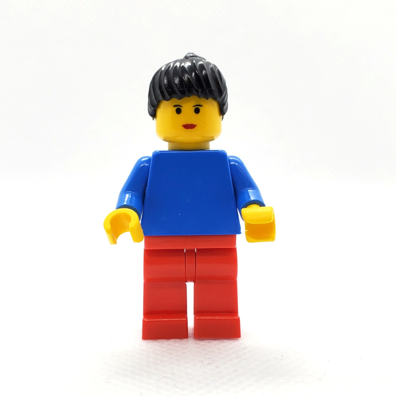 LEGO Soccer Player Blue Torso, Red Legs, Female 2 (fig-007178)