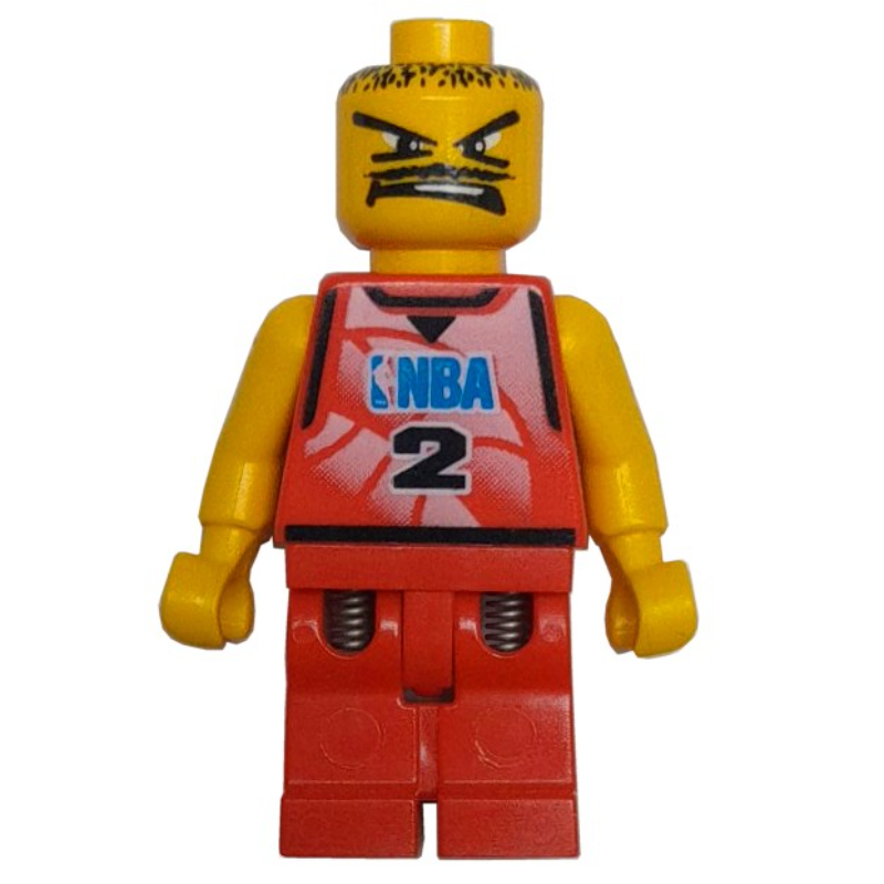 LEGO Basketball Player, Red  Torso, Red Legs #2 (fig-007201)