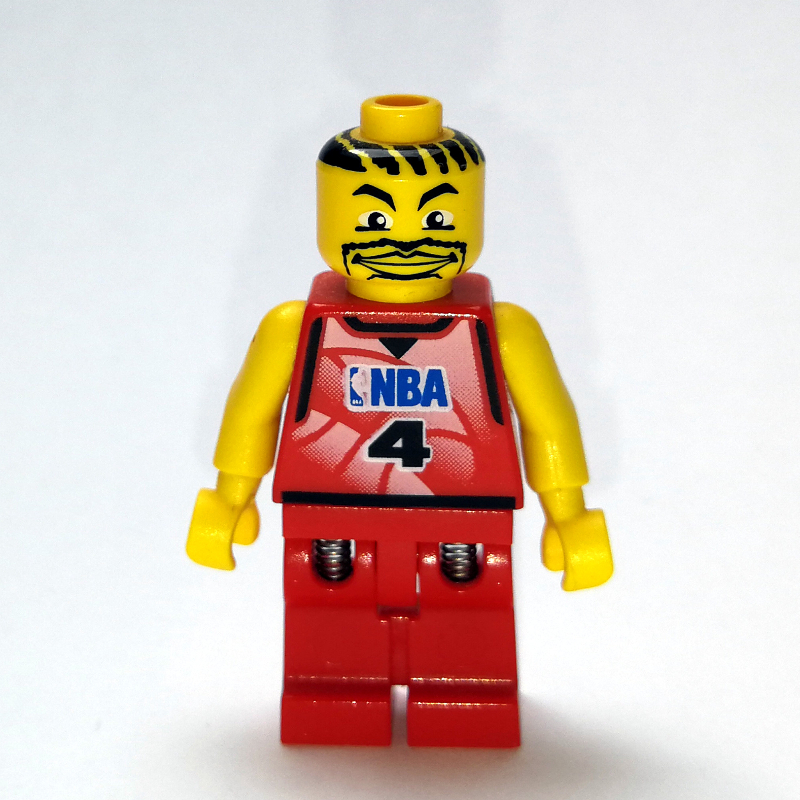 LEGO Basketball Player, Red  Torso, Red Legs #4 (fig-007202)