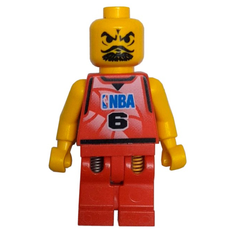 LEGO Basketball Player, Red  Torso, Red Legs #6 (fig-007203)