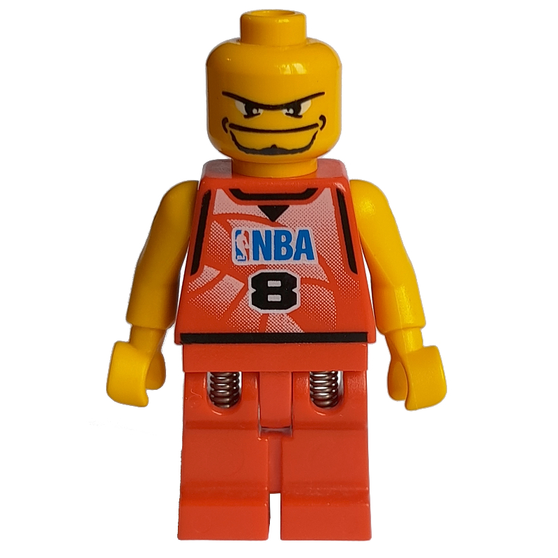 LEGO Basketball Player, Red  Torso, Red Legs #8 (fig-007204)
