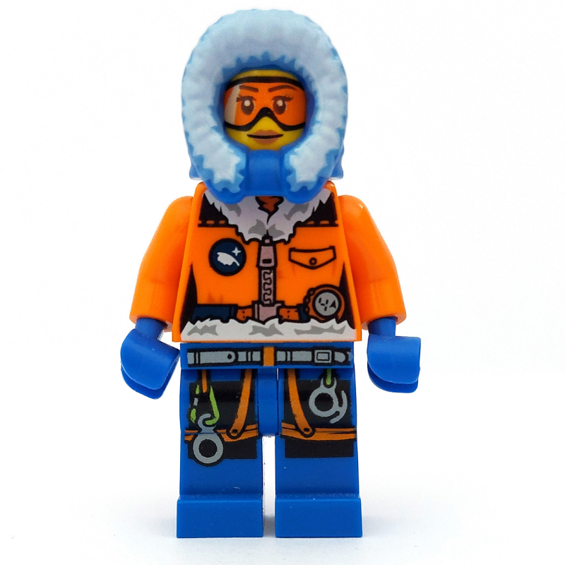 LEGO Arctic Explorer, Hood, Printed Orange Goggles, Woman (fig-007213)