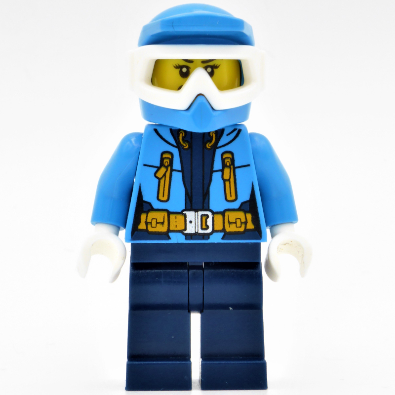 LEGO Arctic Explorer, Dirt Bike Helmet, Snow Goggles, Woman (fig-007217)