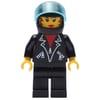 Black Jacket, Black Legs, Black Helmet, Female