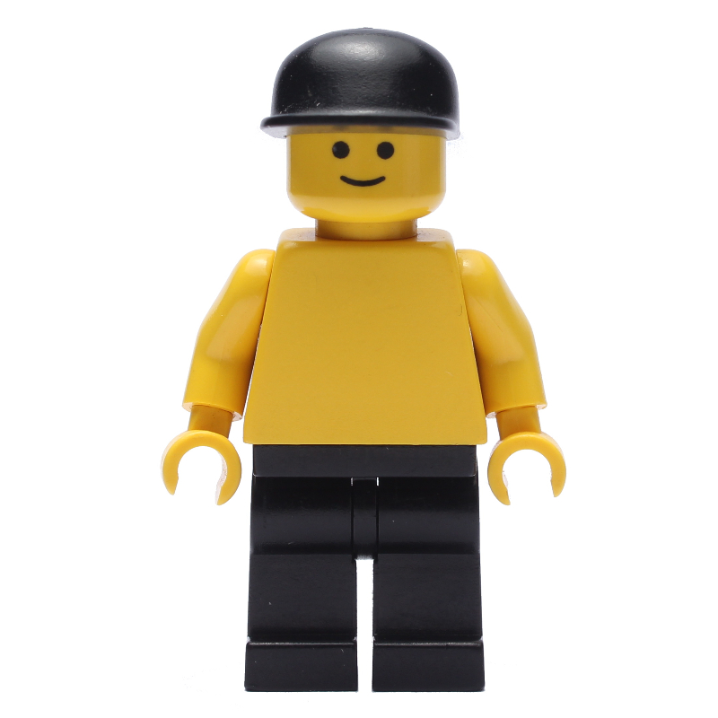 LEGO Yellow Torso, Black Legs, Black Cap (fig-007354)