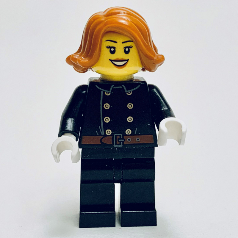 LEGO Firewoman, Jacket with 8 Buttons and Belt, Dark Orange Hair (fig-007361)