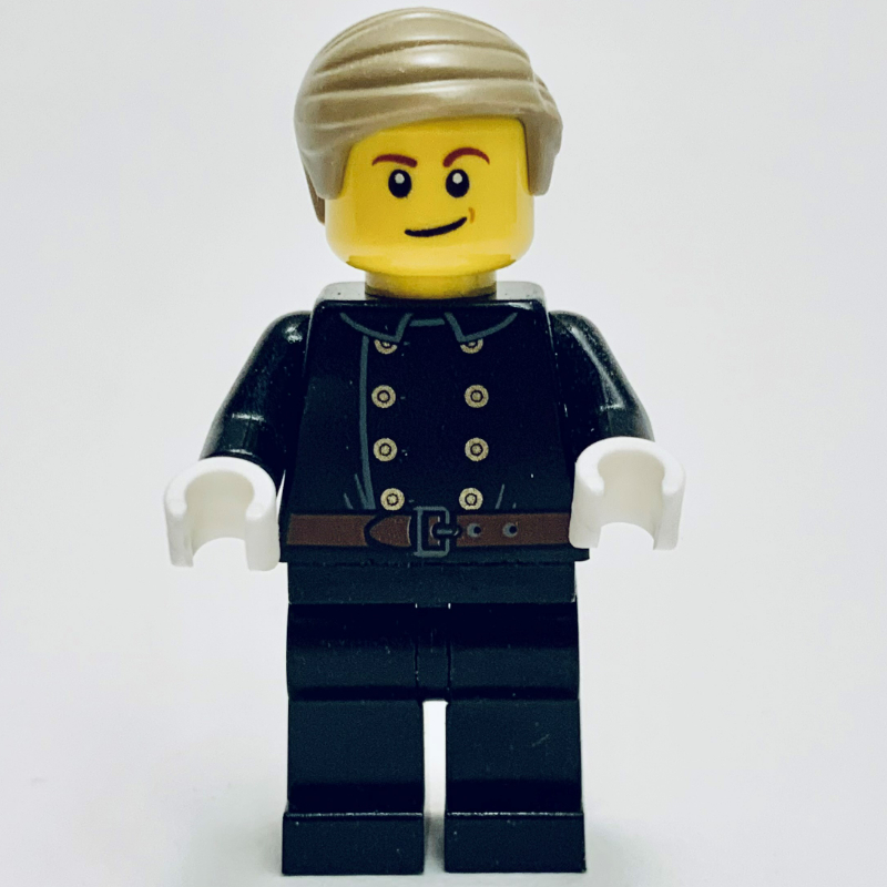 LEGO Fireman, Jacket with 8 Buttons and Belt, Dark Tan Hair (fig-007362)