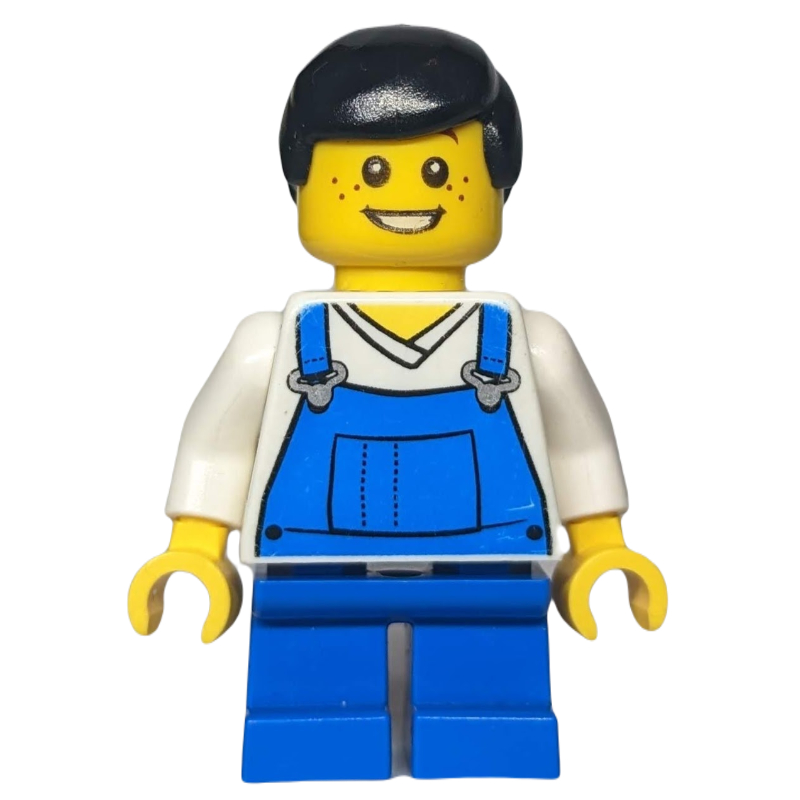 LEGO Boy, Blue Overalls, Short Blue Legs (fig-007378)