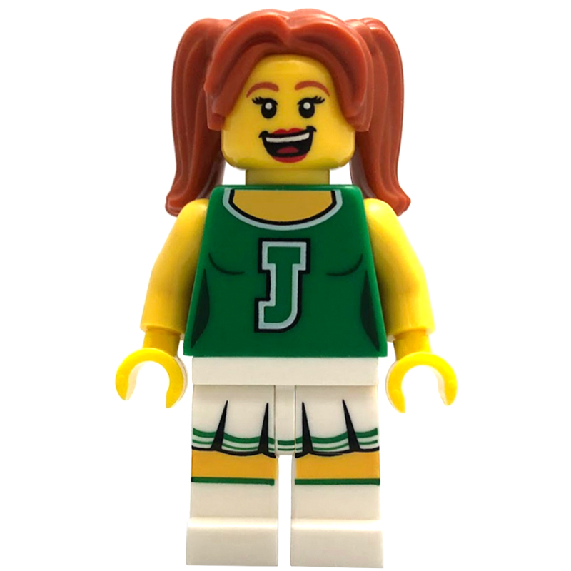 LEGO Cheerleader, Green, 'J' on Uniform (fig-007457)