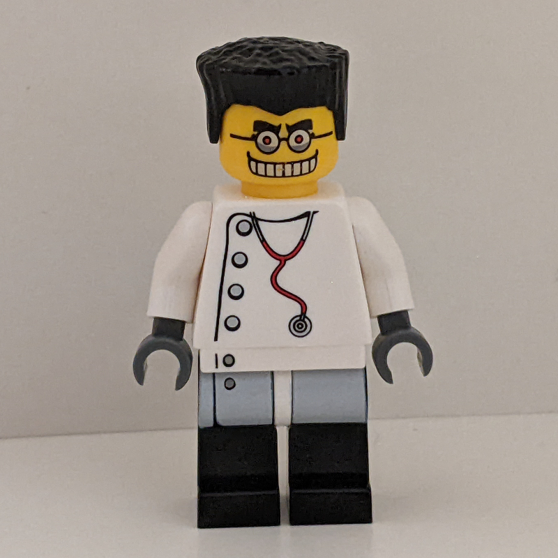LEGO Mad Scientist, Dark Bluish Gray Hands (fig-007463)