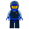 Race Driver, Dark Blue Torso, Dark Blue Legs, Blue Helmet, Bugatti