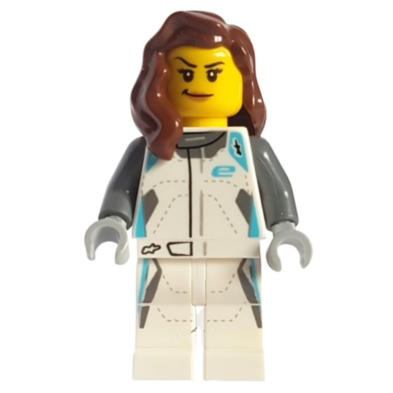 LEGO Race Driver, White Torso, White Legs, Jaguar (fig-007531)