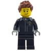Race Driver, Black Torso, Black Legs, Black Helmet, Lamborghini, Male