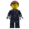 Race Driver, Black Torso, Black Legs, Black Helmet, Lamborghini, Female