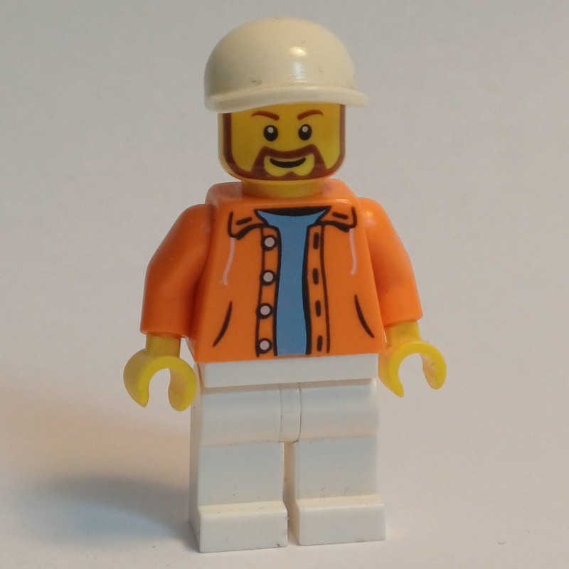 LEGO Orange Torso, White Legs, White Cap (fig-007542)