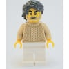 Man, Tan Sweater, White Legs, Dark Bluish Gray Hair, Beard