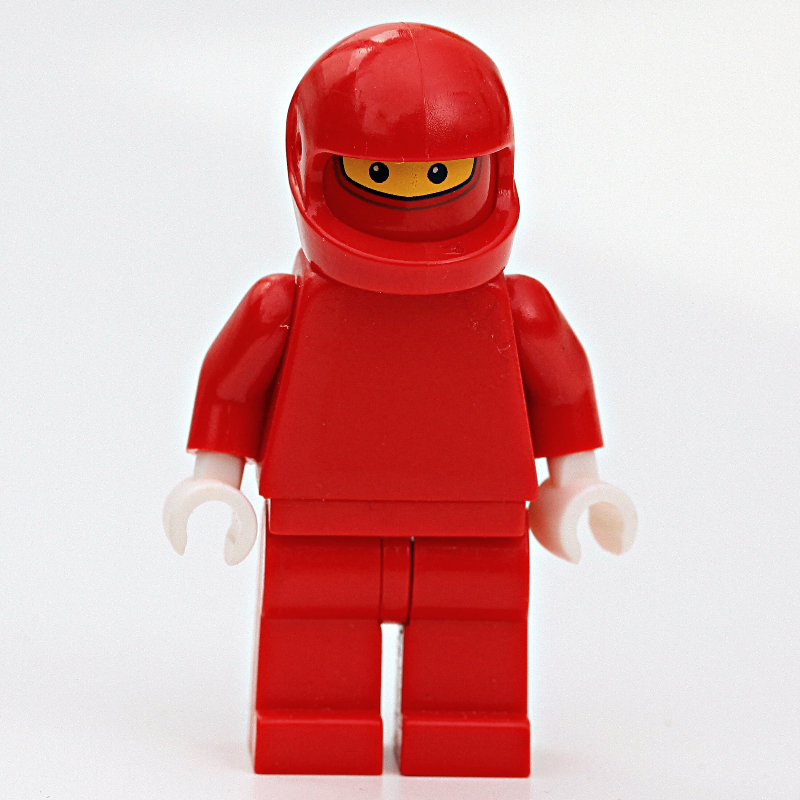 LEGO Pit Crew, Red Torso, Red Legs, Ferrari (fig-007625)