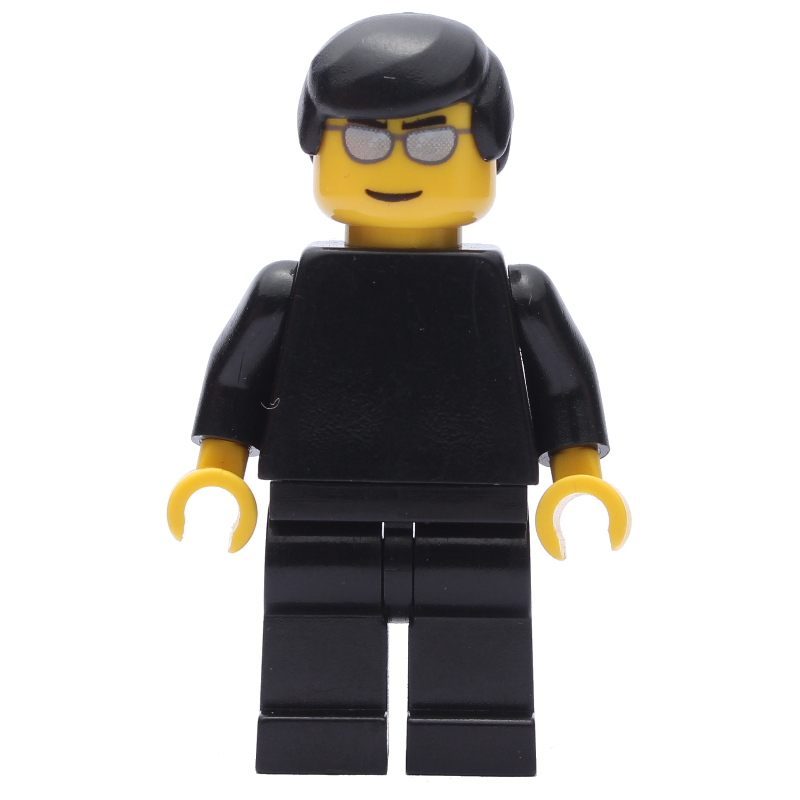 LEGO Black Torso, Black Legs, Silver Sunglasses (fig-007643)