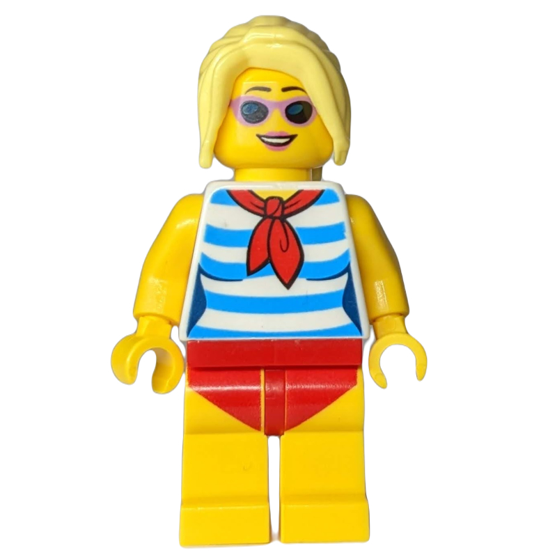 LEGO White Torso, Yellow Legs, Bright Light Yellow Hair (fig-007662)
