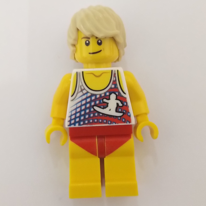 LEGO White Torso, Yellow Legs, Tan Hair (fig-007668)