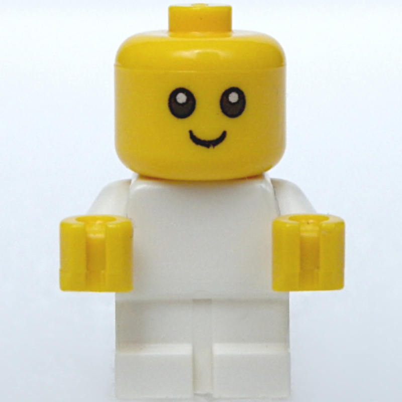 LEGO Baby, White Body - Head with no neck (fig-007690)