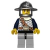 Knight, Armor with Shoulder Strap, Light Bluish Gray Legs, Wide Brimmed Helmet