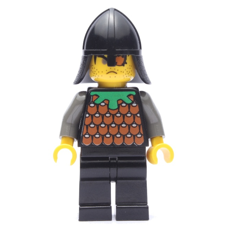 LEGO Knight (Knights Kingdom I) - Bull Robber, Black Neck-Protector (fig-007739)