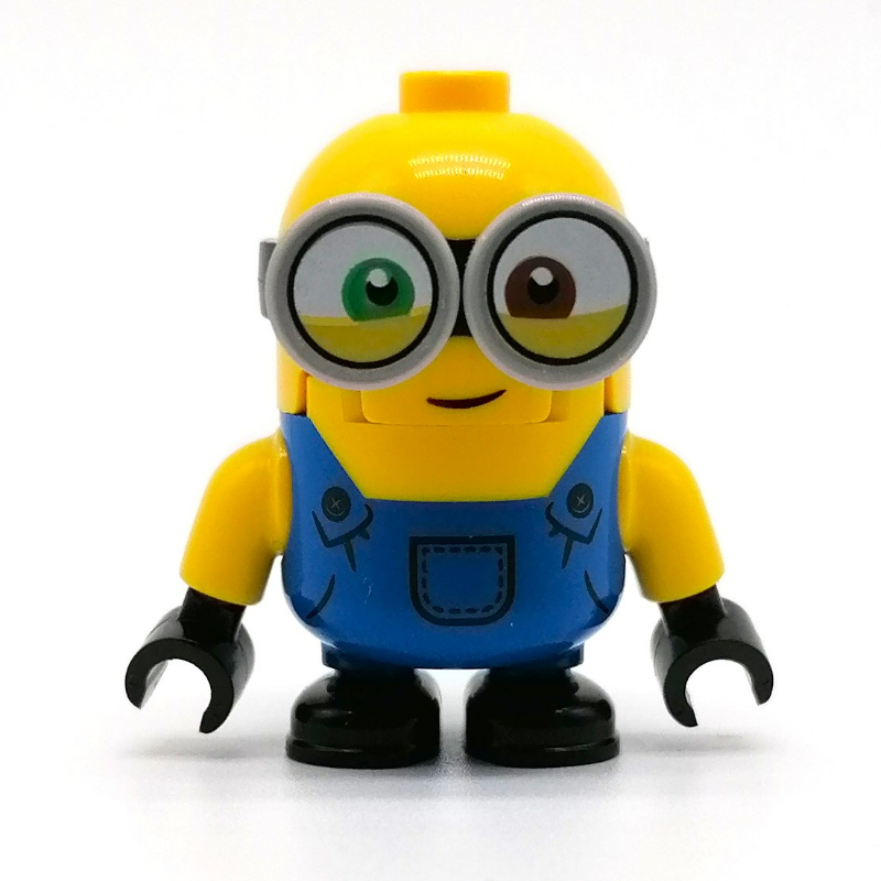 LEGO Minion Bob - Blue Overall, Half Closed Eyes (fig-007815)