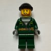 Criminal, Open Dark Green Jacket over Prison Shirt, Black Hat, Beard