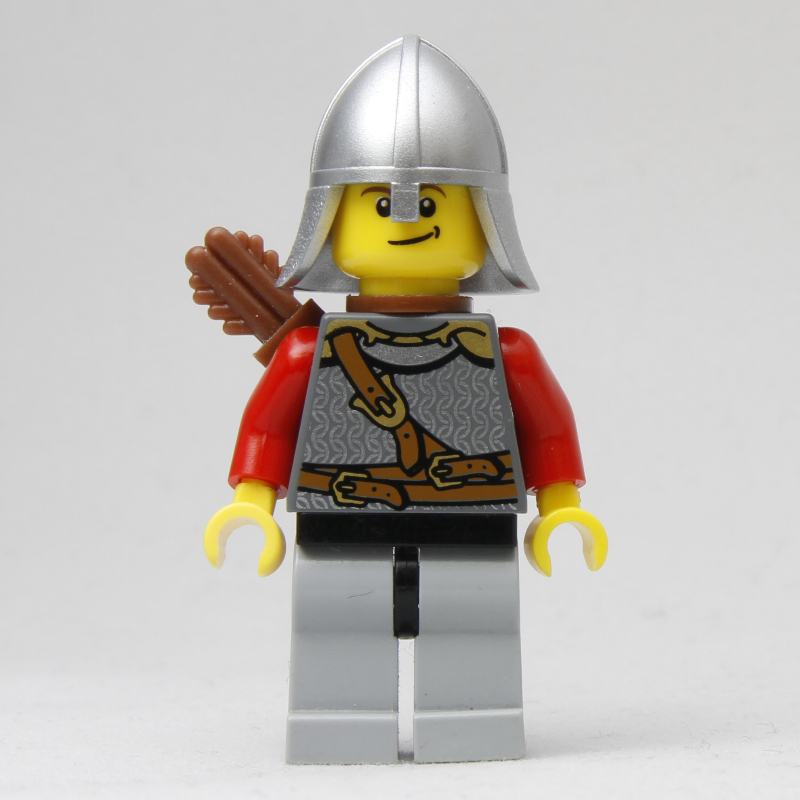 LEGO Knight - Dark Bluish Gray Torso, Light Bluish Grey Legs, Quiver (fig-007931)
