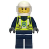 Police Officer, Vibrant Yellow Police Vest, White Helmet with Visor