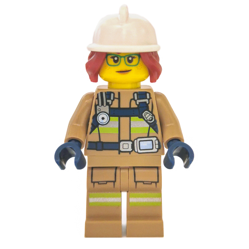 LEGO Freya McCloud, Dark Tan Fire Suit with Gauge and Straps (fig-008094)