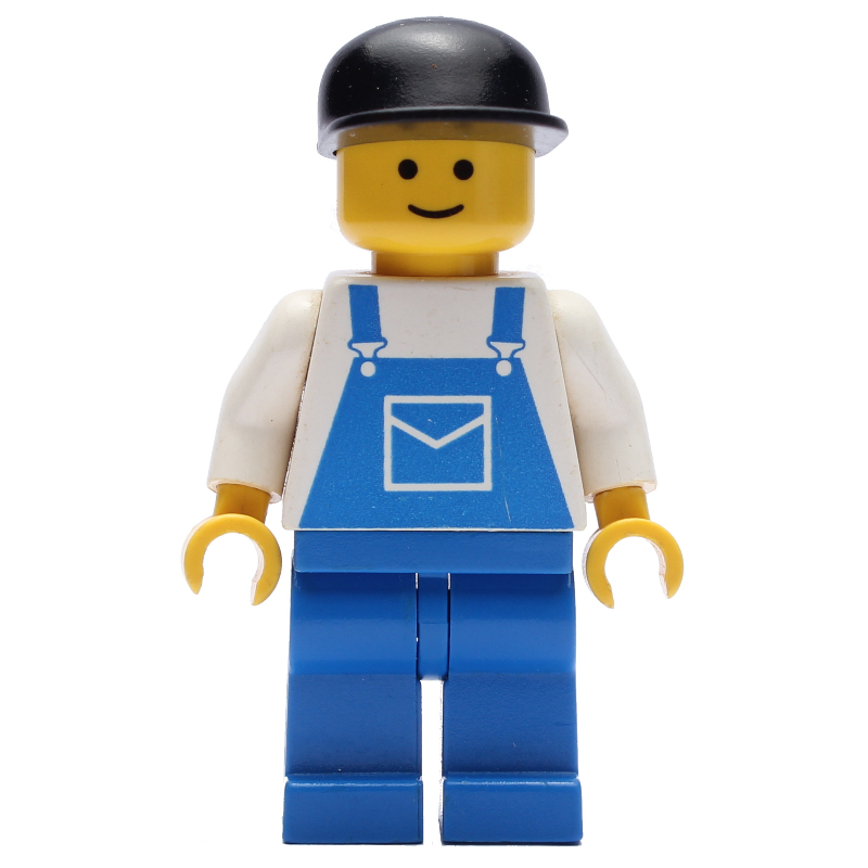 LEGO Man, Blue Overalls, Black Cap (fig-008138)