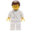 Man, White Jacket with Zipper, White Legs, Brown Hair