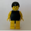 Man, Plain Black Swimsuit, Black Hair