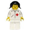 Doctor, Woman, White Jacket with Red Cross, White Legs, Black Pigtails