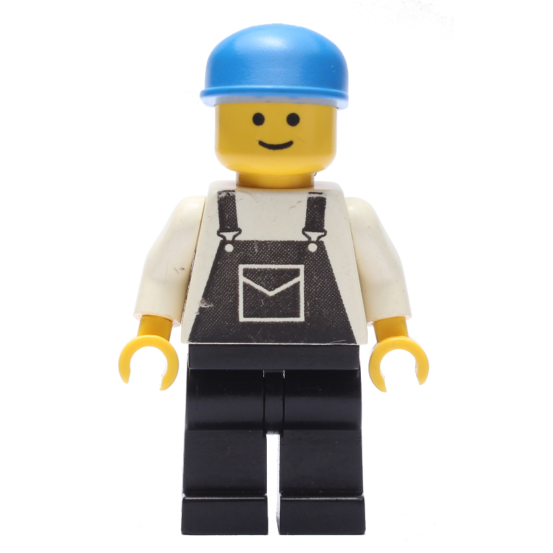 LEGO Man, Black Overalls, Blue Cap (fig-008295)